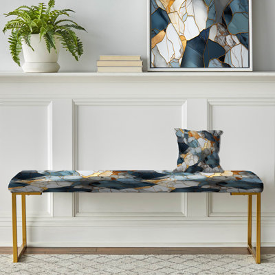 Banc rembourré Marble Gold