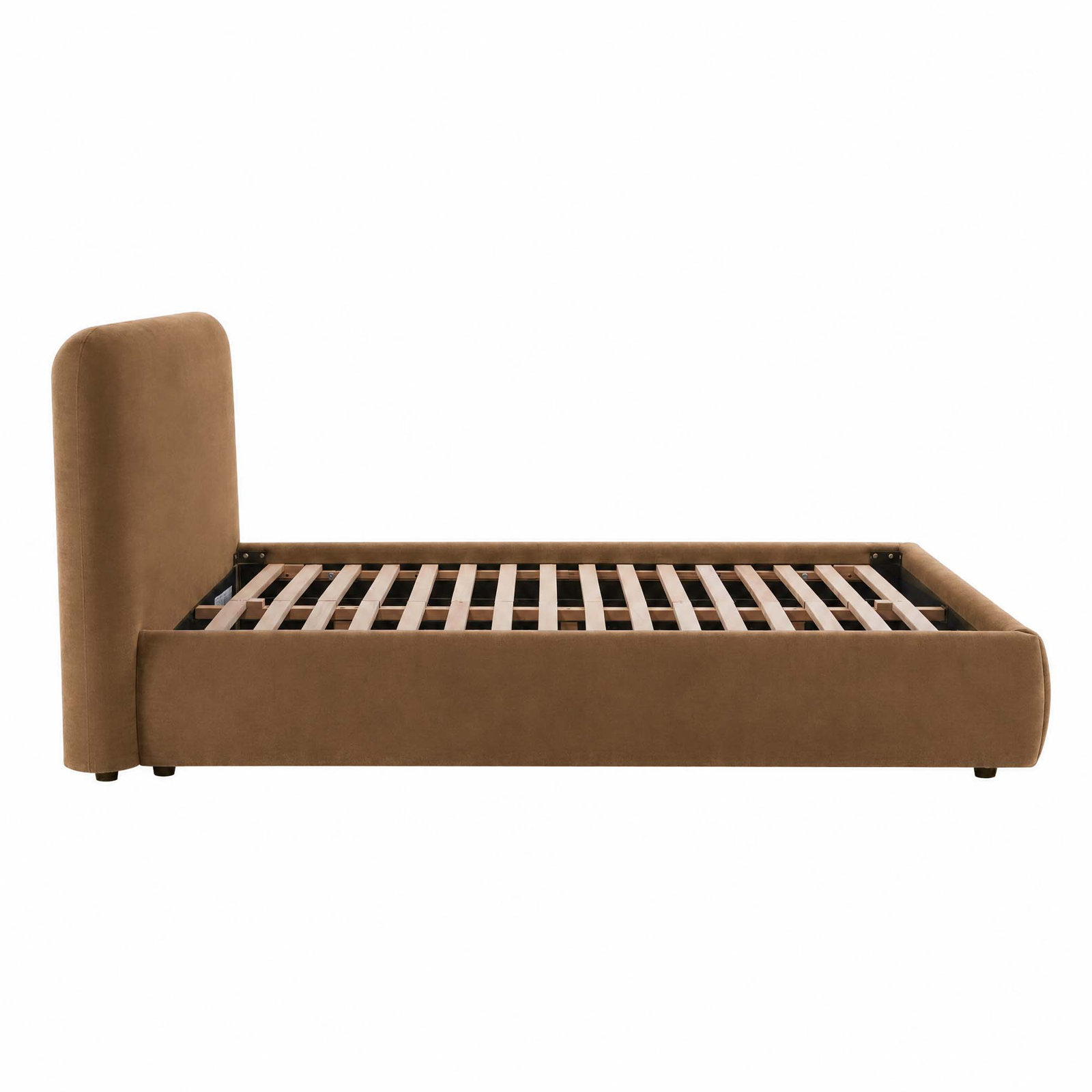 Bella Linen Upholstered Bed, Queen, Yellow