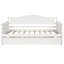 Lit de jour simple en bois avec lit gigogne, canapé-lit pour le salon de la chambre à coucher, blanc-1110002847