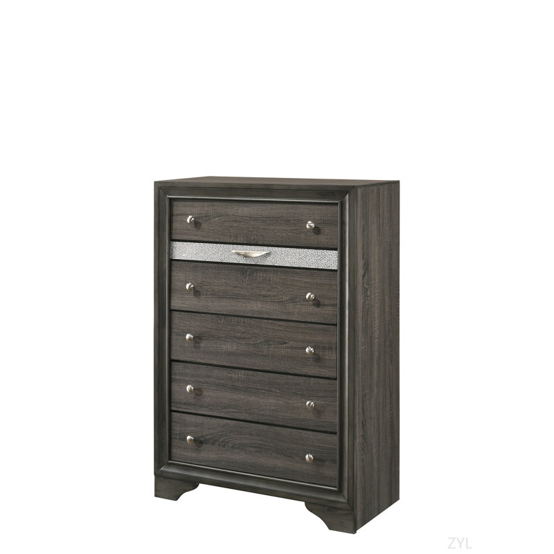 Commode à finition grise Naima, Gris