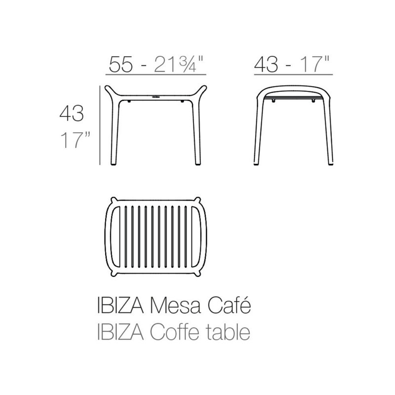 Ibiza - Side Table - Basic, White