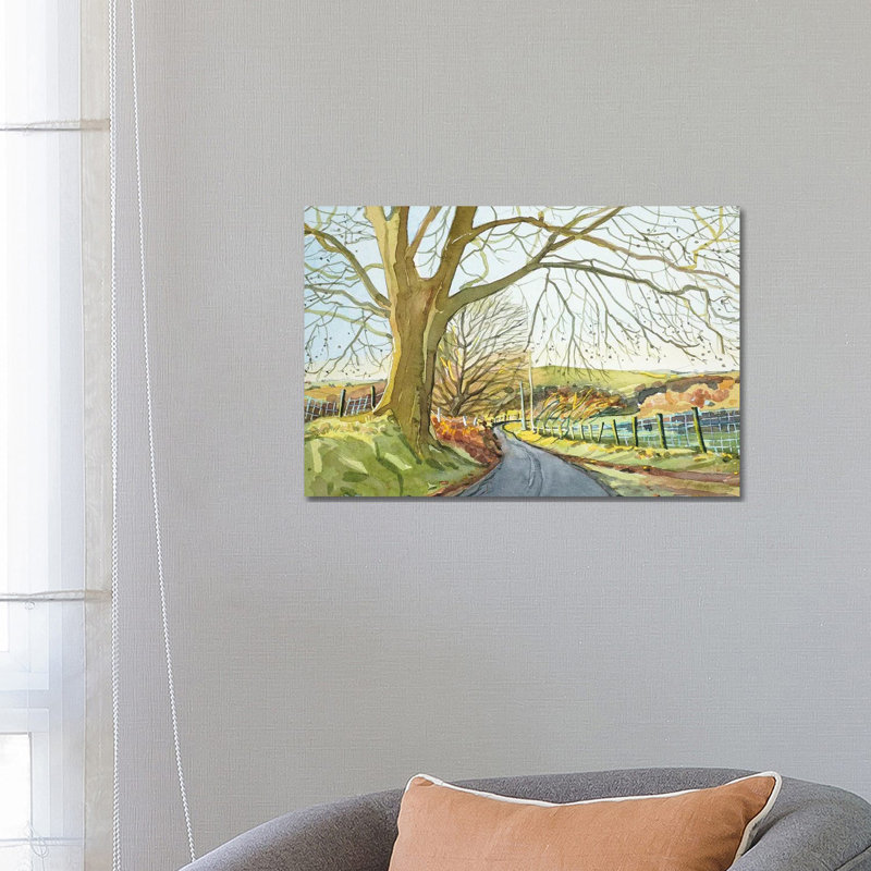 Ratlinghope Lane - Shropshire by Luisa Millicent - Wrapped Canvas Painting, 45.72cm H x 66.04cm W