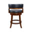 Chaise pivotante à hauteur de comptoir Bely, similicuir noir, brun cappuccino-121545349-121545350