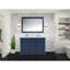 Bleu marine 48 po W Double meuble-lavabo avec surface en quartz blanc, miroir 46 po, système de tiroirs à fermeture douce, et grande capacité de rangement bleu, l, meuble-lavabo, plateau, solution