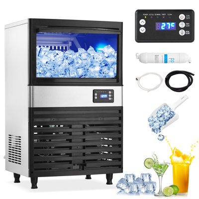 Machine à glaçons commerciale en acier inoxydable 150 LBS / 24H avec auto-nettoyage