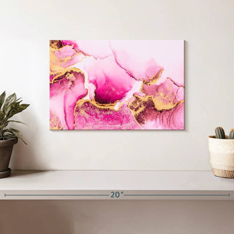 Pink Marble Avery, 8" H x 12" W