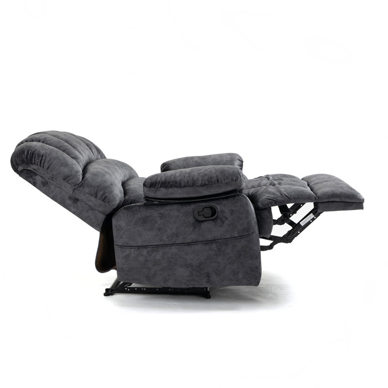 Fauteuil inclinable Waynette, Velours gris foncé