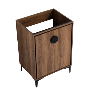 24'' Bathroom Vanity Without Sink Top, Modern Storage With 2 Doors. Engineered Wood, -, Easy To Attend. American Design, Brown, 23.16In. X 17.61In. 32.16In Vanity, Without Top Sink, Single Doors,