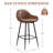 Faux Leather Bar Stool with Footrest-531926009