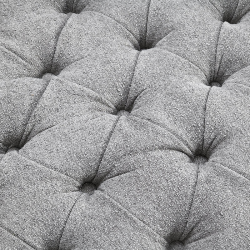 Fauteuil demi-tonneau surdimensionné à 360 degrés, Gris clair