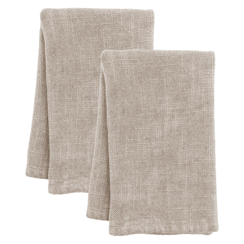 Ensemble de serviettes de table unies, Brun; gris