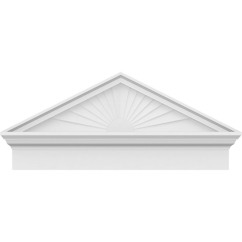 Pédiure combinée en PVC de qualité architecturale à pointe de soleil (hauteur 6/12), H 15 3/8 po x l 34 po x P 2 3/4 po