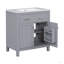 Ensemble de meuble-lavabo moderne 60 po avec lavabos doubles (séparés), lavabos doubles en céramique, tablette réglable, portes à fermeture en douceur et tiroir rabattable - Solution de salle de bain moderne pour salles de bain spacieuses