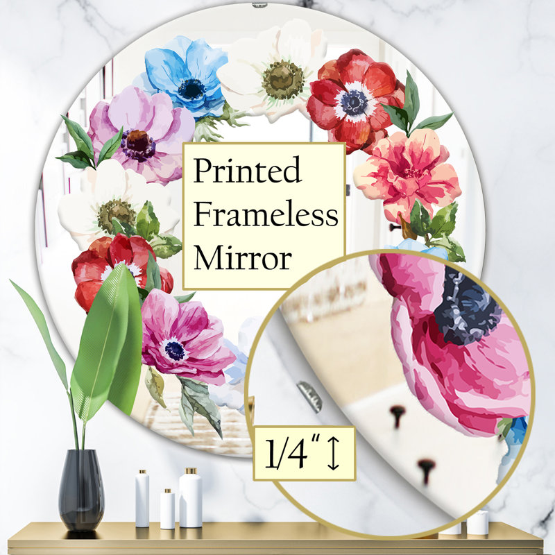 Miroir d'appoint Pastel, H 23,6 po x l 23,6 po