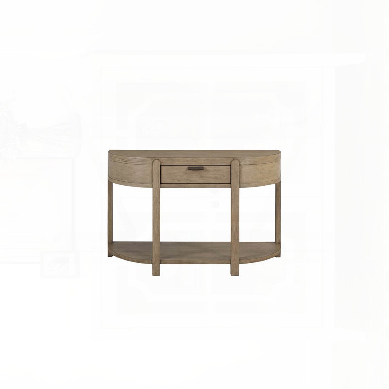 Console incurvée à 1 tiroir - Caramel
