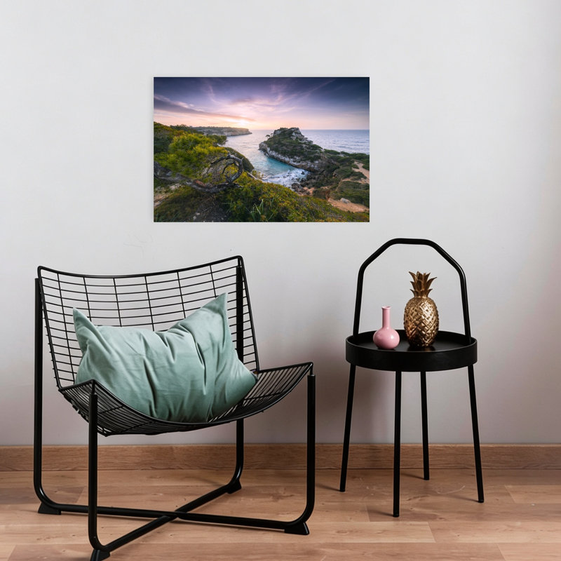 Baydream, impression de paysage côtier abstrait, 16" H x 24" W