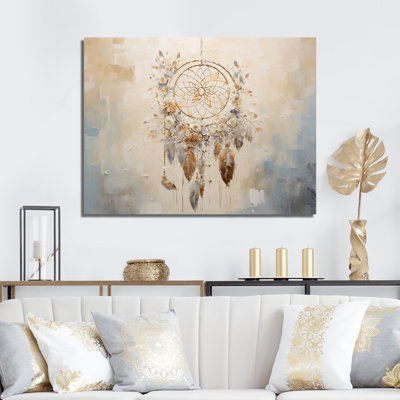 «Beige et gris fils de rêves», impression sur toile