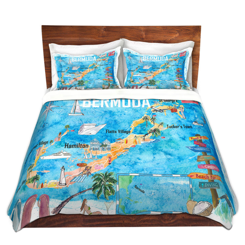 Ensemble de housse de couette DiaNoche en microfibre par Markus Bleichner - Bermuda Travel