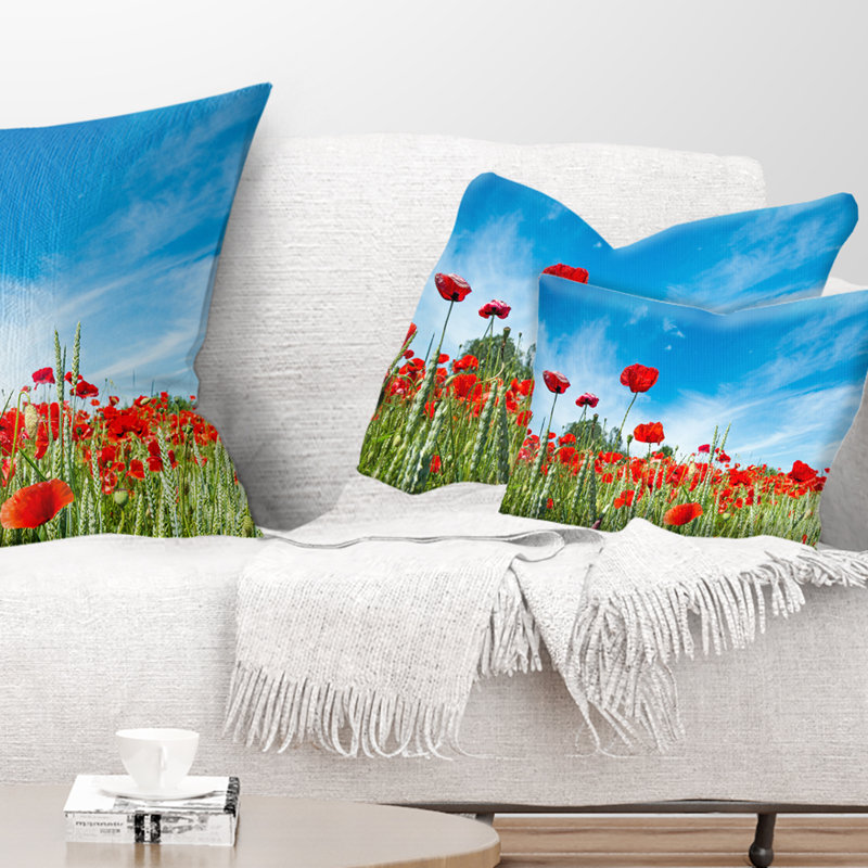 Coussin Floral, 12 po x 20 po, Rectangle