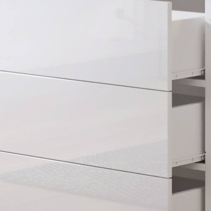 Wander 110cm Sideboard, White/White Glossy