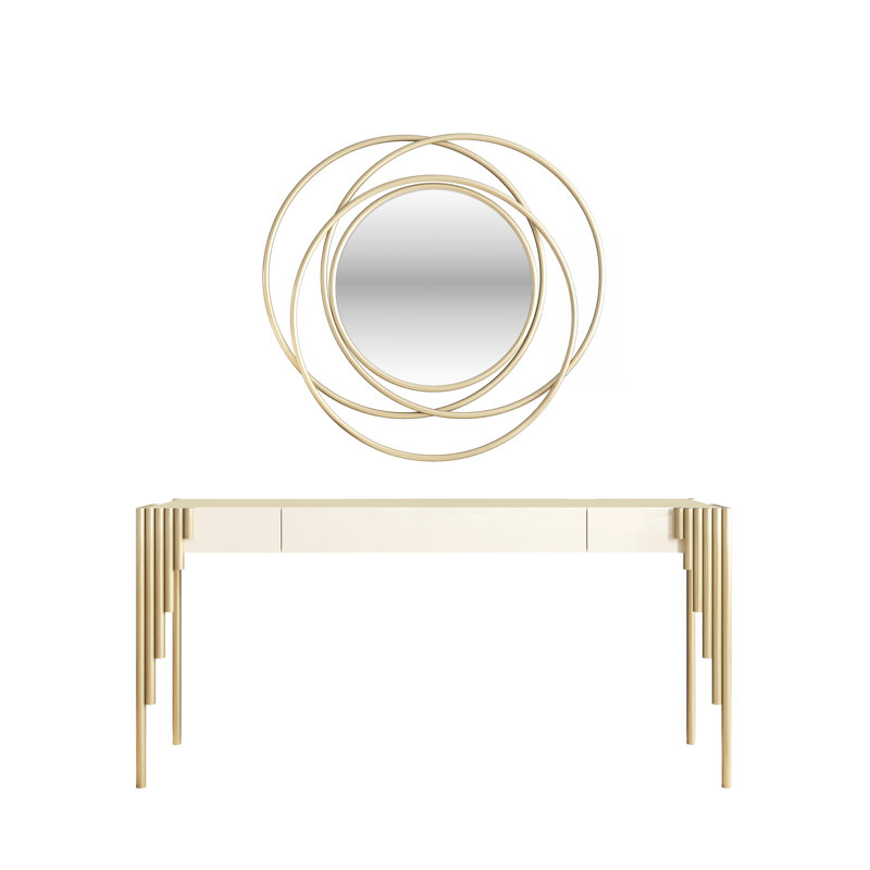 Imperium Console With Mirror R27-100, 72" H x 50" W x 20" D