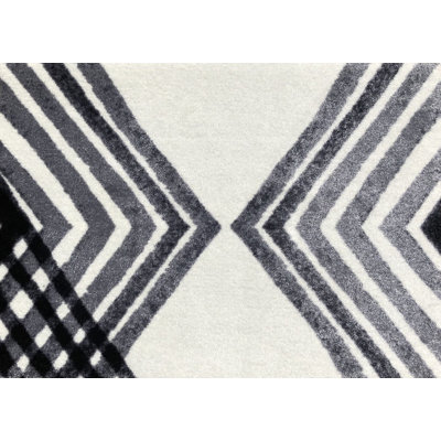 Petit tapis lavable Graphite Lines