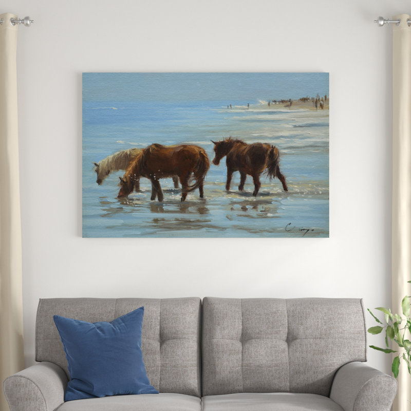 Poneys de Chincoteague, H 32 po x l 48 po x P 1,25 po