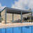 20 ft. W x 12 ft. D Louvered Pergola with Panel Pull-Down Screen, Outdoor Aluminum Pergola with Adjustable Rainproof Roof for Hot Tub and Patio Deck Backyard, Dark Gray-87140726-90614303