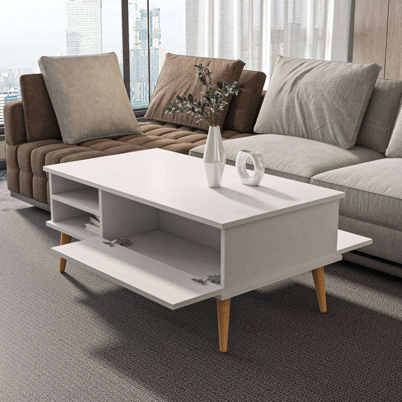 Como 46cm H x 110cm W Coffee Table, White