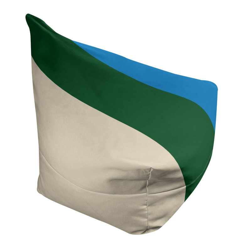 Fauteuil à billes Washington, Crème ville / vert belle terre / bleu Grands Lacs, 31 po x 38 po x 42 po
