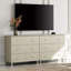 Meuble télé 2 en 1 avec 6 tiroirs pour téléviseurs de 75 pouces et plus-1532121066