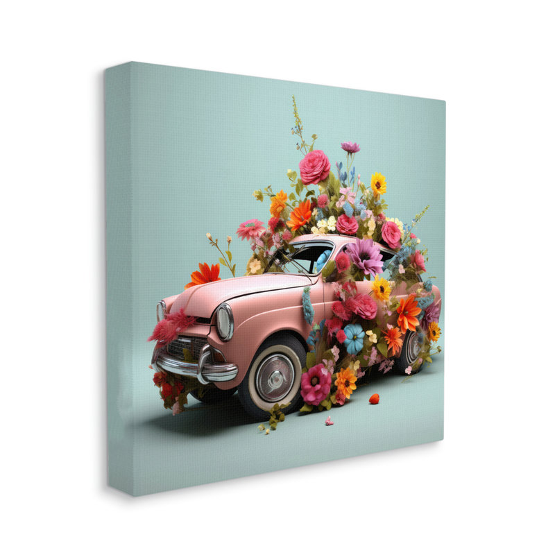 Bb-467, reproduction de cadre photo sur toile encadrée Avant Garde Car, Giclée encadrée noir minuit