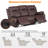 Edder Billiot 79.2"W Faux Leather Dual Manual 3-seater Recliner Sofa-297985685