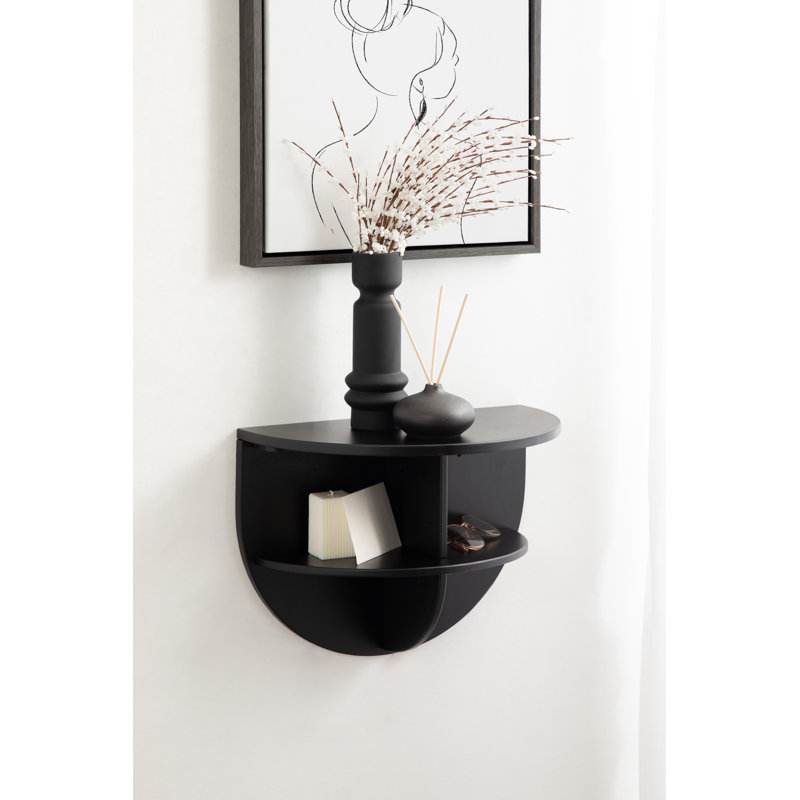 Table d'appoint flottante en bois Balmuth, Noir