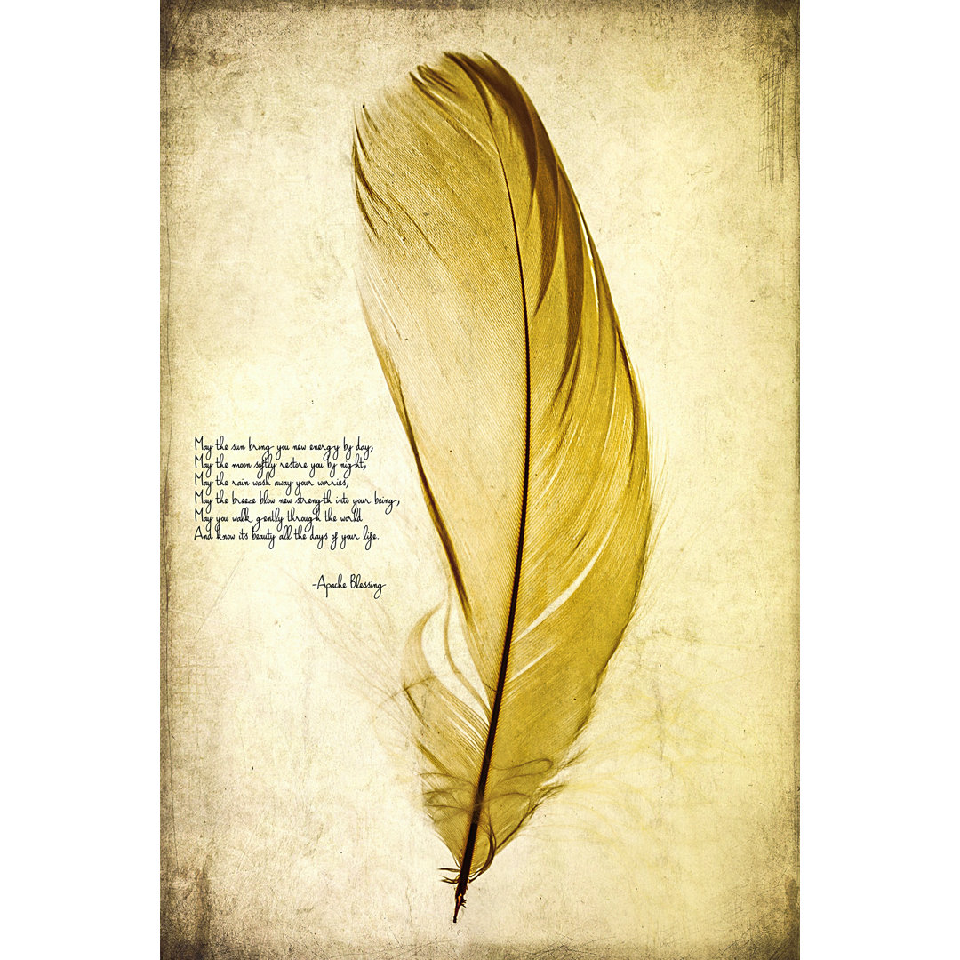 Feather in Colour IV by Honey Malek - Wrapped Canvas Graphic Art