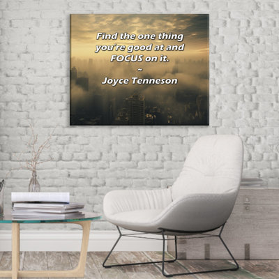 Latitude Run® Gallery Wrapped Canvas By Joyce Tenneson: "Find the one thing you’re good at and FOCUS