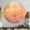 Lustre en cristal étincelant - art mural rond en métal