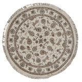 High-Quality Hand-Knotted Ivory Area Rug