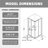 36" D x 36" W x 72" H Corner Shower Enclosure, Double Sliding Shower Door with 1/4" (6mm) Clear Tempered Glass, Square Framed Corner Shower Enclosure in Matte Black Finish-122807671