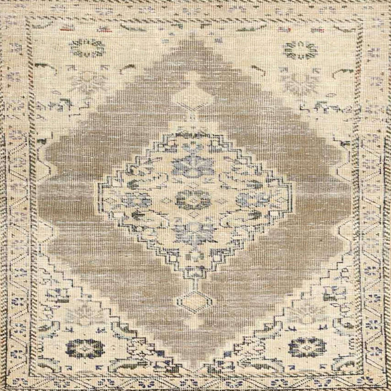 Tapis gris / olive Southwestern, Carré 7 pi