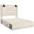 Cemy Rustic Queen Panel Bed, 2 Sconce Lights And Drawers, Whitewash-118778145
