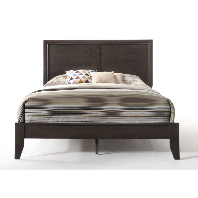 Queen Bed - Box Spring Requirement, Wood Veneer & Composite Wood, Rectangular Hb/Fb, Low Profile Fb For Comfortable Night Mandatory, Build, With Eye-Catching Trim