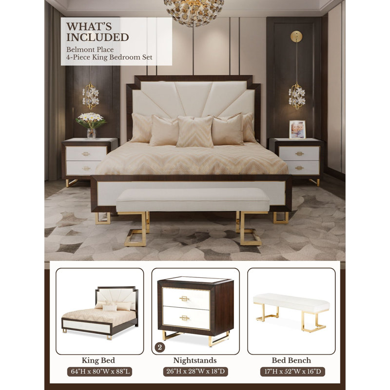 Belmont Place 4-Piece King Bedroom Set, King