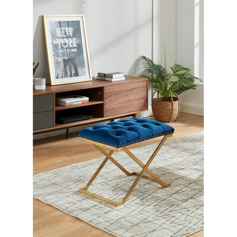 Repose-pieds Brame Imperial, Bleu, Or