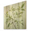 «Green Ferm Simple Collage I - Leaves Wood», art mural sur bois de pin naturel-755570721