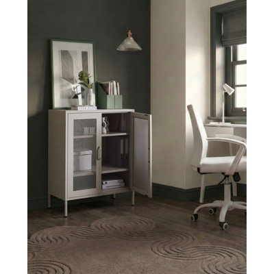 Steel 2 -Door Rectangle Accent Cabinet