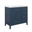 Ensemble de meuble-lavabo autoportant 36 po avec 4 tiroirs de tailles différentes et porte à fermeture en douceur 36 po