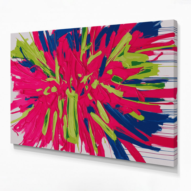 «Neo Expressionism 97», art mural sur toile rouge, H 11 po x l 14 po