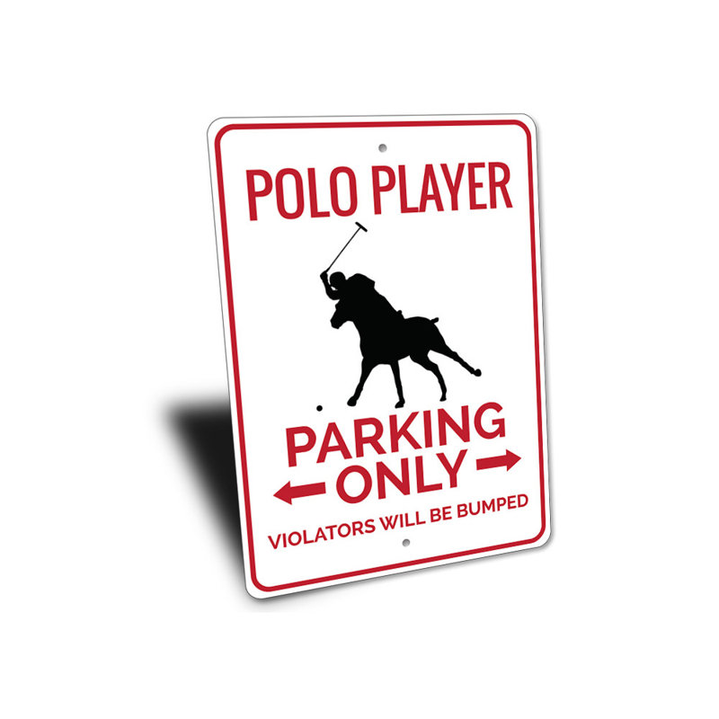 Enseigne de polo en aluminium, H 12 po x l 18 po x P 0,06 po
