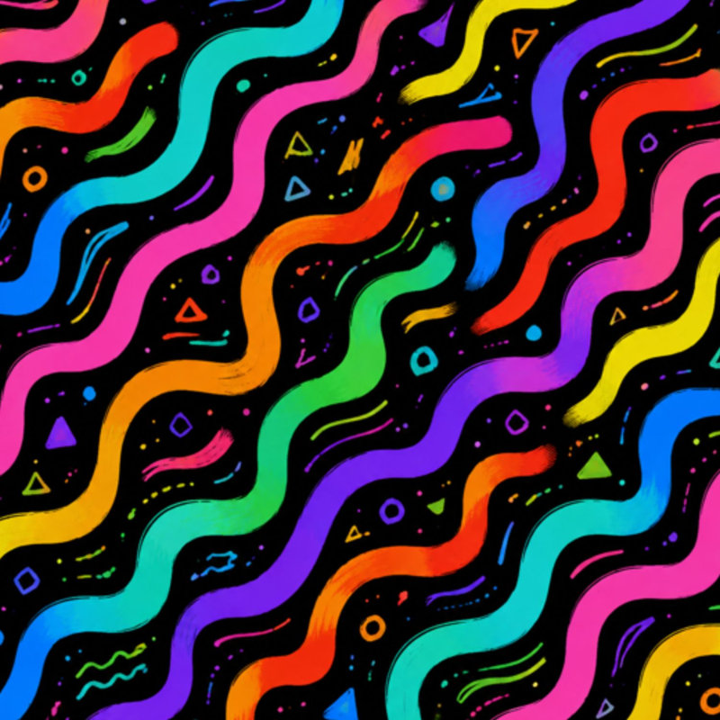 Papier peint adhésif peler et coller arc-en-ciel de lignes abstraites néon dégradé noir l 23,6 po x H 118 po Papier peint amovible auto-adhésif pour les armoires de chambre de bébé